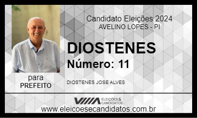 Candidato DIOSTENES 2024 - AVELINO LOPES - Eleições