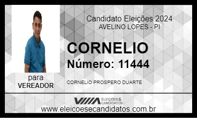 Candidato CORNELIO 2024 - AVELINO LOPES - Eleições