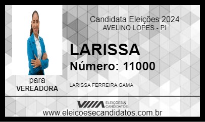 Candidato LARISSA 2024 - AVELINO LOPES - Eleições