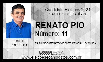 Candidato RENATO PIO 2024 - SÃO LUIS DO PIAUÍ - Eleições