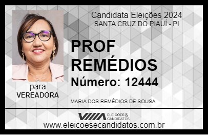 Candidato PROF REMÉDIOS 2024 - SANTA CRUZ DO PIAUÍ - Eleições