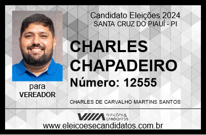 Candidato CHARLES CHAPADEIRO 2024 - SANTA CRUZ DO PIAUÍ - Eleições