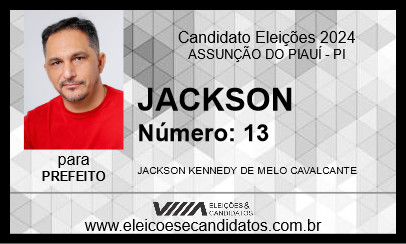 Candidato JACKSON 2024 - ASSUNÇÃO DO PIAUÍ - Eleições