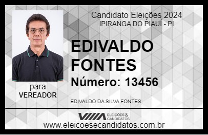 Candidato EDIVALDO FONTES 2024 - IPIRANGA DO PIAUÍ - Eleições