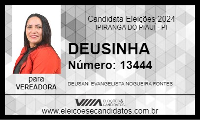 Candidato DEUSINHA 2024 - IPIRANGA DO PIAUÍ - Eleições