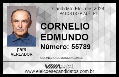 Candidato CORNELIO EDMUNDO 2024 - PATOS DO PIAUÍ - Eleições