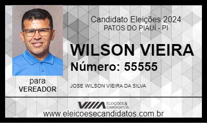 Candidato WILSON VIEIRA 2024 - PATOS DO PIAUÍ - Eleições