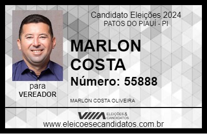 Candidato MARLON COSTA 2024 - PATOS DO PIAUÍ - Eleições