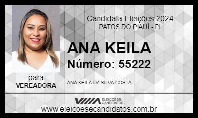 Candidato ANA KEILA 2024 - PATOS DO PIAUÍ - Eleições