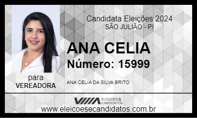 Candidato ANA CELIA 2024 - SÃO JULIÃO - Eleições