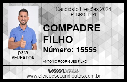 Candidato COMPADRE FILHO 2024 - PEDRO II - Eleições