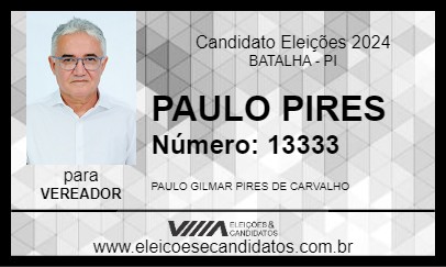 Candidato PAULO PIRES 2024 - BATALHA - Eleições