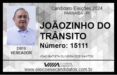 Candidato JOÃOZINHO DO TRÂNSITO 2024 - PARNAÍBA - Eleições