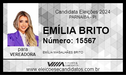 Candidato EMÍLIA BRITO 2024 - PARNAÍBA - Eleições