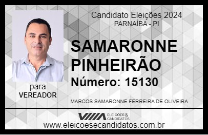 Candidato SAMARONNE PINHEIRÃO 2024 - PARNAÍBA - Eleições