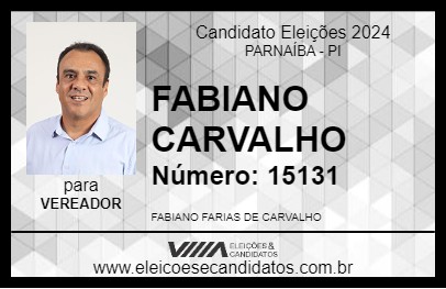 Candidato FABIANO CARVALHO 2024 - PARNAÍBA - Eleições