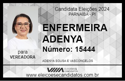 Candidato ENFERMEIRA ADENYA 2024 - PARNAÍBA - Eleições