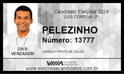 Candidato PELEZINHO 2024 - LUIS CORREIA - Eleições