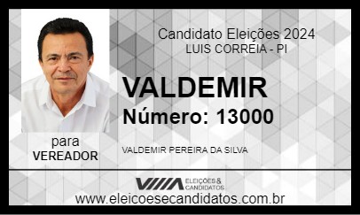 Candidato VALDEMIR 2024 - LUIS CORREIA - Eleições