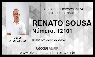 Candidato RENATO SOUSA 2024 - CASTELO DO PIAUÍ - Eleições