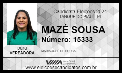 Candidato MAZÉ SOUSA 2024 - TANQUE DO PIAUÍ - Eleições