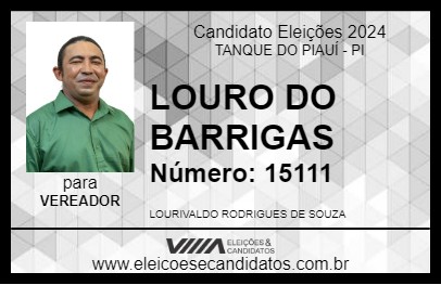 Candidato LOURO DO BARRIGAS 2024 - TANQUE DO PIAUÍ - Eleições