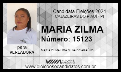 Candidato MARIA ZILMA 2024 - CAJAZEIRAS DO PIAUÍ - Eleições