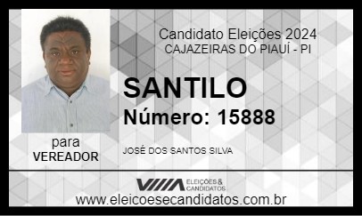 Candidato SANTILO 2024 - CAJAZEIRAS DO PIAUÍ - Eleições