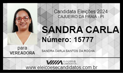 Candidato SANDRA  CARLA 2024 - CAJUEIRO DA PRAIA - Eleições