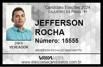 Candidato JEFFERSON ROCHA 2024 - CAJUEIRO DA PRAIA - Eleições