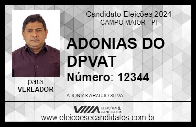 Candidato ADONIAS DO DPVAT 2024 - CAMPO MAIOR - Eleições