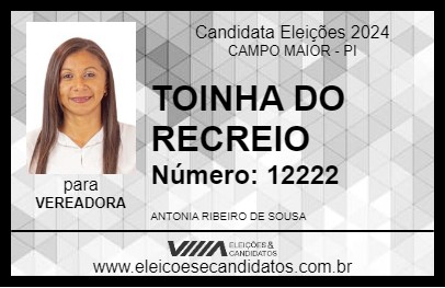 Candidato TOINHA DO RECREIO 2024 - CAMPO MAIOR - Eleições