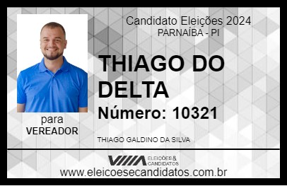 Candidato THIAGO DO DELTA 2024 - PARNAÍBA - Eleições