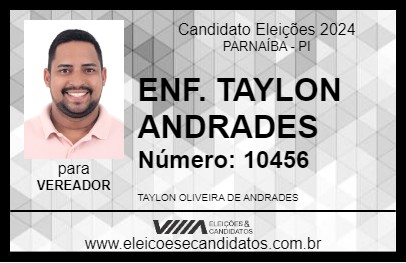 Candidato ENF. TAYLON ANDRADES 2024 - PARNAÍBA - Eleições