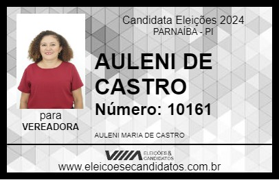 Candidato AULENI DE CASTRO 2024 - PARNAÍBA - Eleições