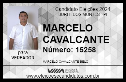 Candidato MARCELO CAVALCANTE 2024 - BURITI DOS MONTES - Eleições