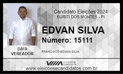 Candidato EDVAN SILVA 2024 - BURITI DOS MONTES - Eleições