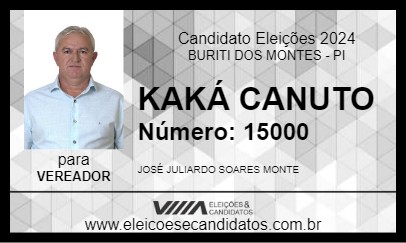 Candidato KAKÁ CANUTO 2024 - BURITI DOS MONTES - Eleições