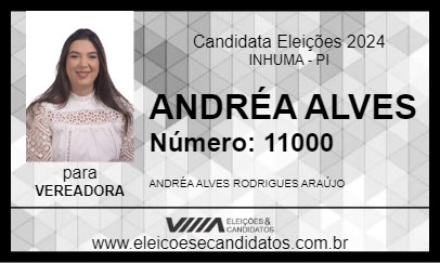 Candidato ANDRÉA ALVES 2024 - INHUMA - Eleições