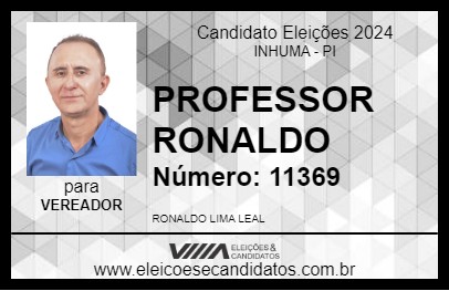 Candidato PROFESSOR RONALDO 2024 - INHUMA - Eleições