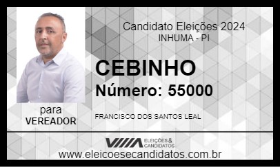 Candidato CEBINHO 2024 - INHUMA - Eleições