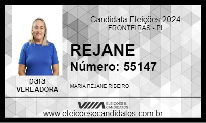 Candidato REJANE 2024 - FRONTEIRAS - Eleições