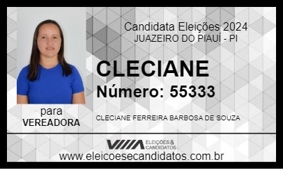 Candidato CLECIANE 2024 - JUAZEIRO DO PIAUÍ - Eleições