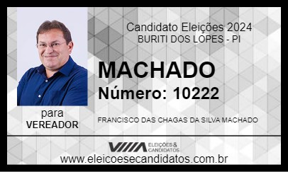 Candidato MACHADO 2024 - BURITI DOS LOPES - Eleições