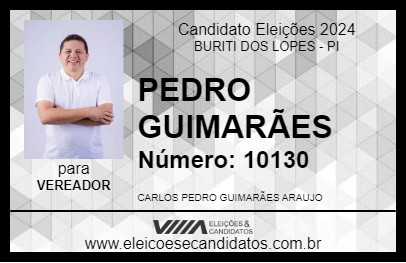 Candidato PEDRO GUIMARÃES 2024 - BURITI DOS LOPES - Eleições