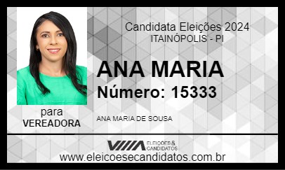 Candidato ANA MARIA 2024 - ITAINÓPOLIS - Eleições