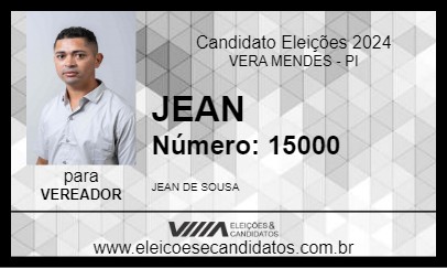 Candidato JEAN 2024 - VERA MENDES - Eleições