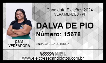 Candidato DALVA DE PIO 2024 - VERA MENDES - Eleições