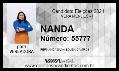 Candidato NANDA 2024 - VERA MENDES - Eleições