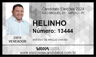 Candidato HELINHO 2024 - SÃO MIGUEL DO TAPUIO - Eleições